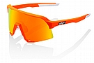 100% S3 Sunglasses Soft Tact Neon Orange - HiPER Red Multilayer Mirro