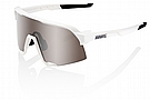 100% S3 Sunglasses Matte White/HiPER Silver Mirror Lens