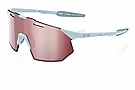 100% Hypercraft SQ Sunglasses  Matte Stone Grey/HiPER Crimson Silver Mirror Lens