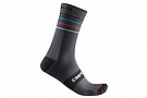 Castelli Mens Endurance 15 Sock Dark Gray/Sky Blue-Red