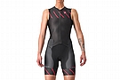 Castelli Womens Free Sanremo Tri Suit Sleeveless Black/Hibiscus