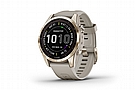 Garmin Fenix 7S Sapphire Solar GPS Watch Cream Gold Titanium/Light Sand Band