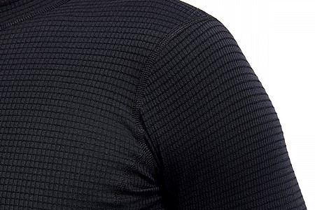 Men's Power Base Layer Compression Long Sleeve Top - Black Stealth