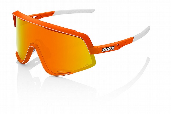 100% Glendale Sunglasses Soft Tact Neon Orange/HiPER Red Multilayer Lens