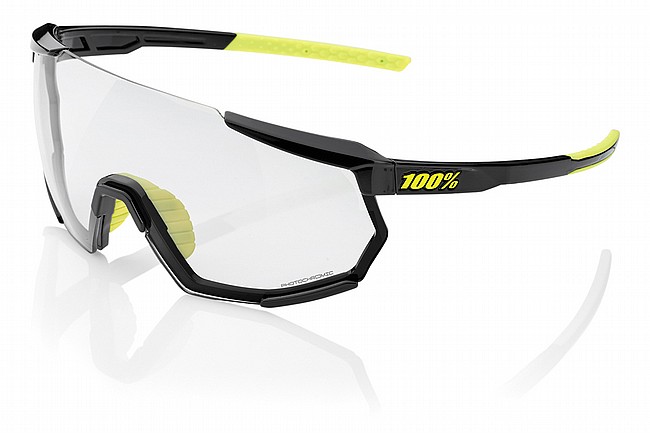 100% Racetrap 3.0 Sunglasses Gloss Black/Photochromic Lens