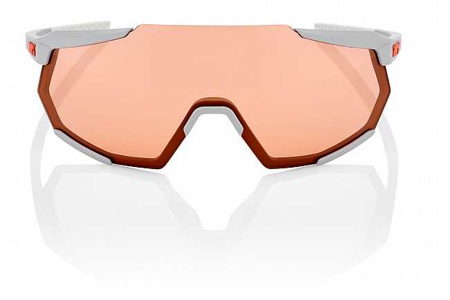100% Racetrap 2.0 Sunglasses Soft Tact Stone Grey/HiPER Coral Lens