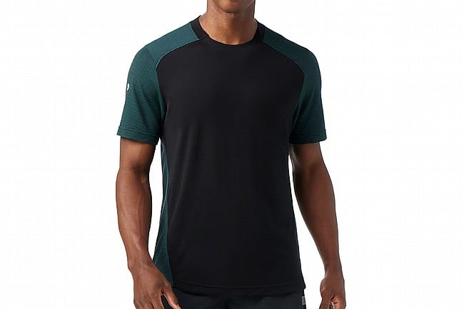 Smartwool Mens Active Mesh Short Sleeve  Evergreen/Black