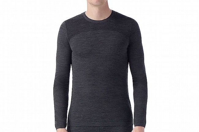 Smartwool Mens Intraknit Thermal Merino Base Layer Crew Charcoal-Black