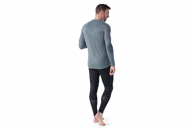 Smartwool Mens Intraknit Thermal Merino Base Layer Crew Pewter Blue-Twilight Blue