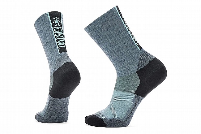 Smartwool Bike Zero Cushion Ribbed Crew Socks Pewter  Blue