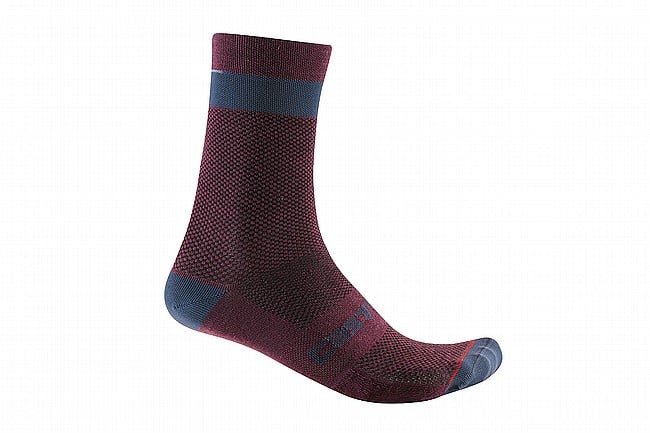 Castelli Alpha 18 Sock Deep Bordeaux/Dark Grey