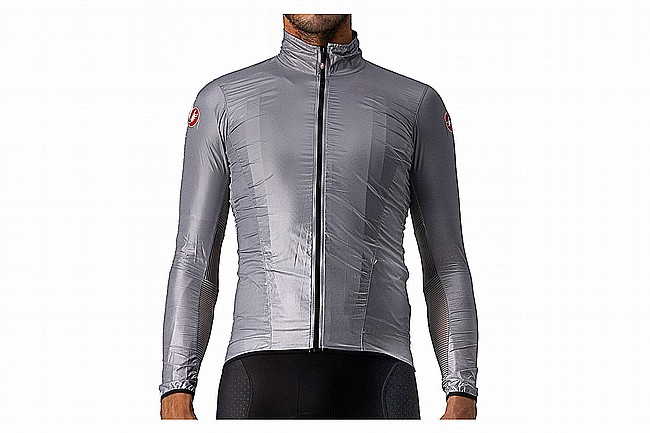 Castelli Mens Aria Shell Jacket Silver Gray