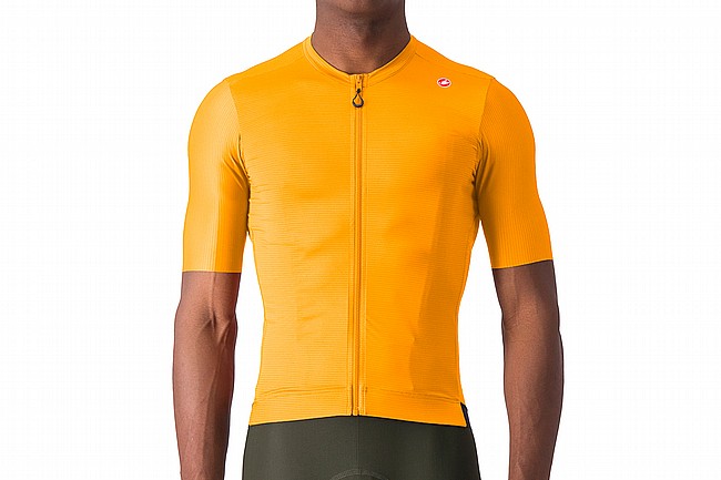 Castelli Mens Espresso Jersey Vivid Orange/Dark Grey