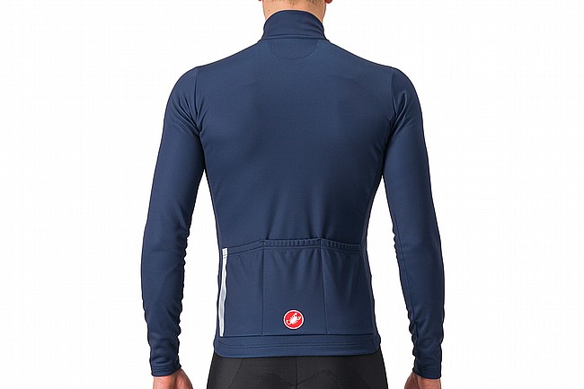 Castelli Mens Entrata Thermal Jersey Belgian Blue/Silver Gray