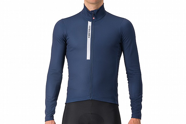 Castelli Mens Entrata Thermal Jersey Belgian Blue/Silver Gray