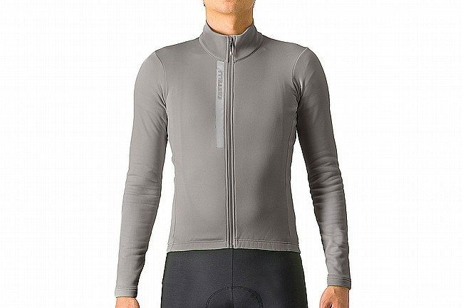 Castelli Mens Entrata Thermal Jersey Gunmetal Grey/Silver Grey