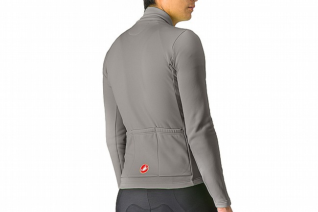 Castelli Mens Entrata Thermal Jersey Gunmetal Grey/Silver Grey