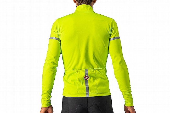 Castelli Mens Fondo 2 Jersey FZ Electric Lime/Silver Reflex