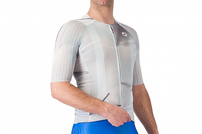 Castelli Mens Aero Race 8S Jersey Silver Grey/Smokey Grey