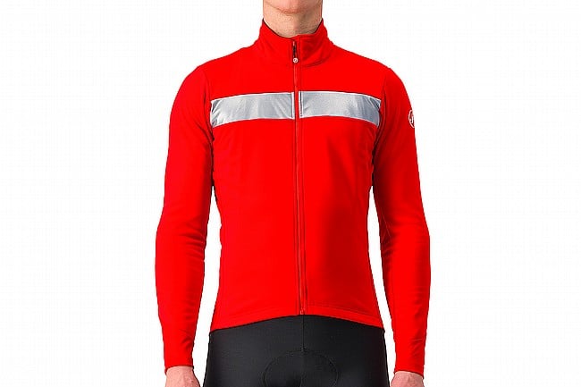 Castelli Mens Raddoppia 3 Jacket Red/Silver Reflex