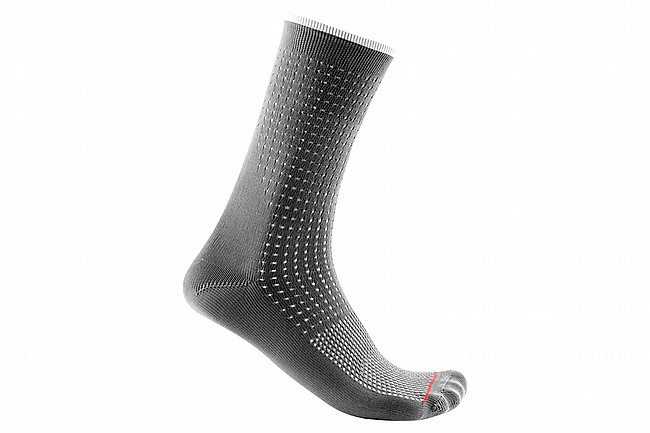 Castelli Mens Premio 18 Sock Gunmetal Gray