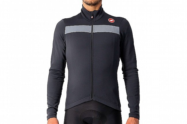 Castelli Mens Puro 3 Jersey FZ Light Black/Silver Reflex