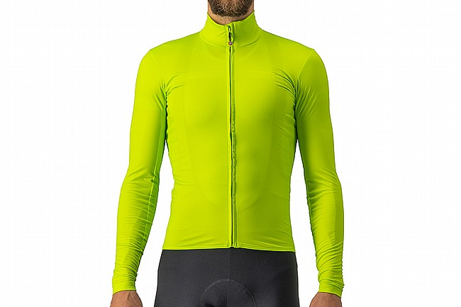 Castelli Mens Pro Thermal Mid LS Jersey Electric Lime