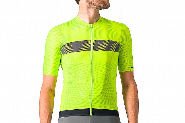 Castelli Mens Unlimited Endurance Jersey Electric Lime/Dark Gray