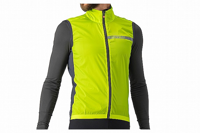 Castelli Mens Squadra Stretch Vest Electric Lime/Dark Gray