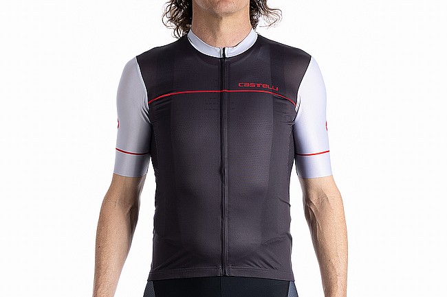 Castelli Mens Competizione 3 Jersey LTD Dark Gray/Silver Gray/Red