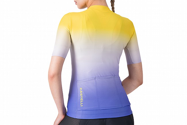 Castelli Womens UPF Jersey Mango Mojito/Ultraviolet