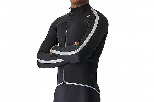 Castelli Mens Ultra Rain Cape Black/Silver Reflex