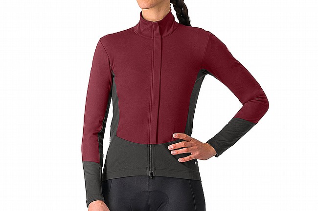 Castelli Womens Perfetto Air Jacket Deep Bordeaux/Dark Grey