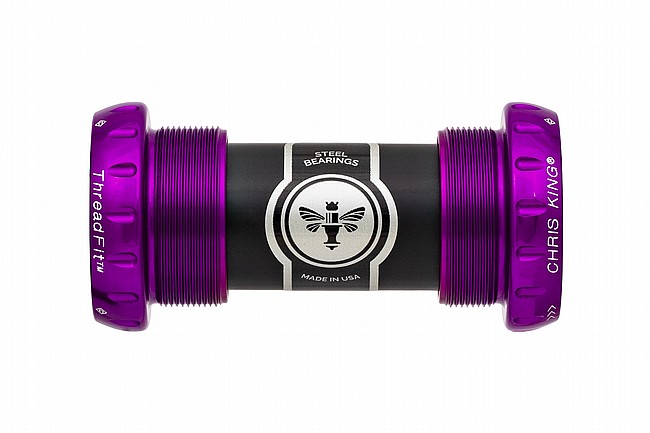 Chris King ThreadFit 24mm Bottom Bracket 3D Violet - Polished