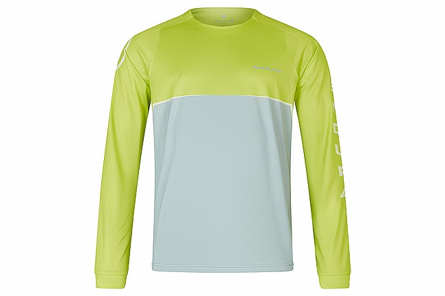 Endura Mens CORE Printed LS Tee Lime Green