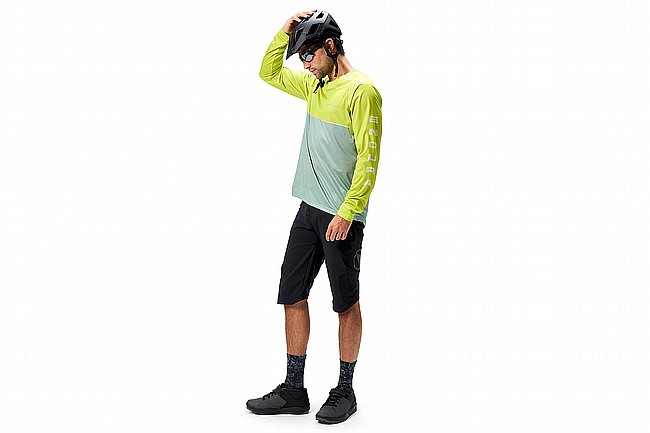Endura Mens CORE Printed LS Tee Lime Green