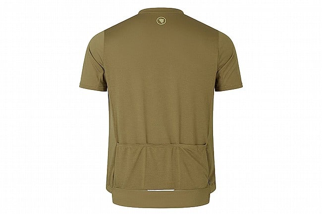Endura Mens Loop SS Zipped Jersey Tweed Green