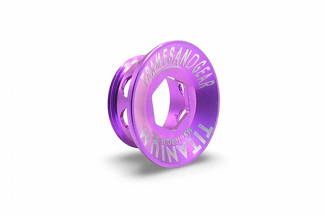Frames And Gear Titanium Crank Arm Cover For Shimano Purple