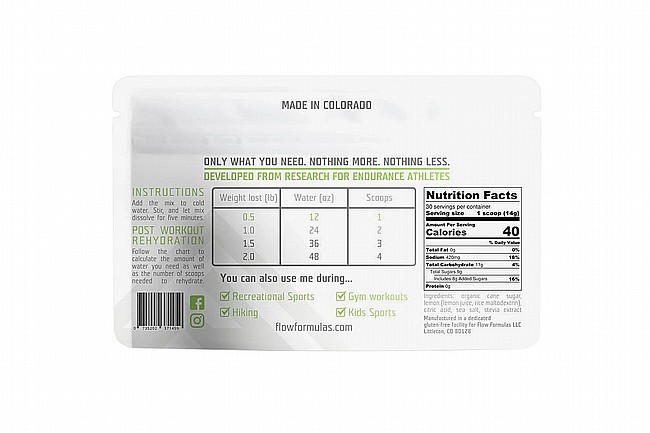 Flow Formulas Electrolyte Replacement Mix Lemonade