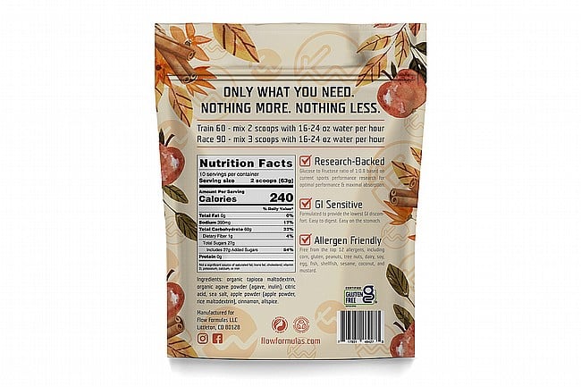 Flow Formulas Endurance Drink Mix (10 Servings Bag) Apple Cider