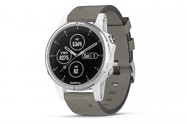 Garmin Fenix 5S Plus Sapphire Grey Suede GPS Watch White - Grey Suede Band