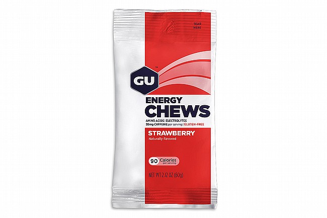 GU Energy Chews (Box of 12) Strawberry
