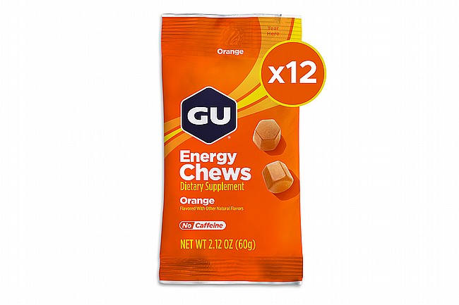 GU Energy Chews (Box of 12) Orange