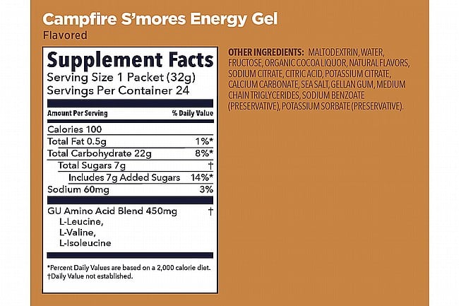 GU Energy Gels (Box of 24) Campfire Smores