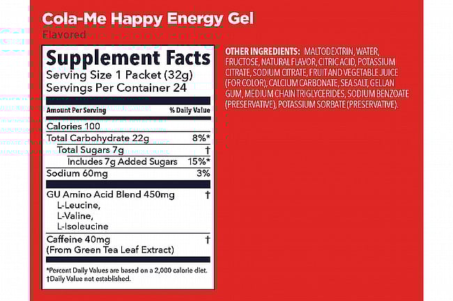 GU Energy Gels (Box of 24) Cola Me Happy w/ caffeine