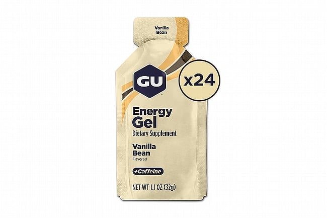 GU Energy Gels (Box of 24) Vanilla Bean w/ caffeine