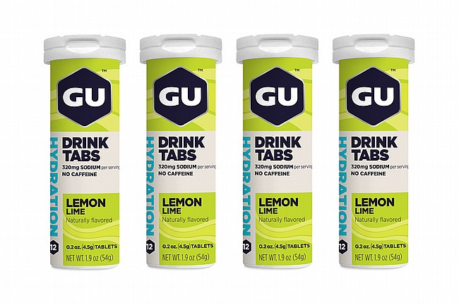 GU Hydration Drink Tabs Box of 4 Tubes Lemon Lime