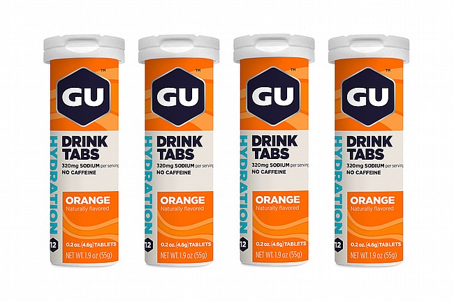 GU Hydration Drink Tabs Box of 4 Tubes Orange