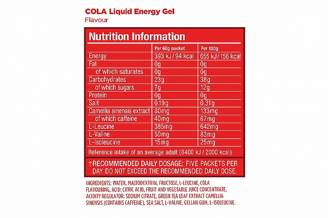 GU Liquid Energy Gel (Box of 12) Cola (40mg Caffeine)