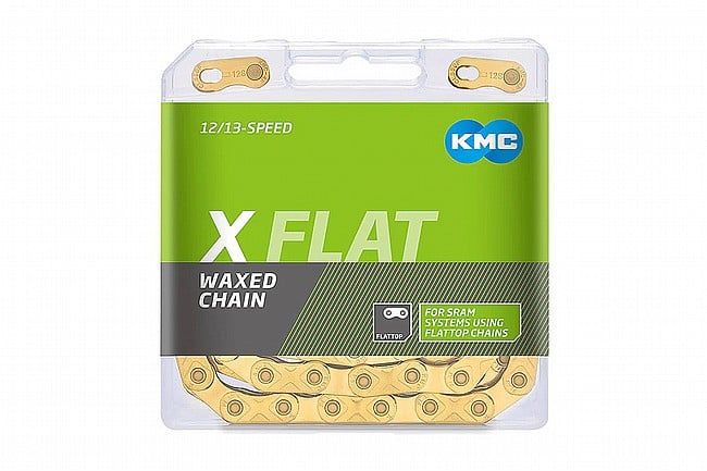 KMC X-Flat Flat-Top Pre-Waxed Road Chain Ti-Gold